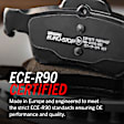 ESK912 Front and Rear Brake Disc and Pad Kit, Plain Surface, 4 Lugs, Semi-Metallic, Euro-Stop
