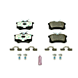 2004 Volkswagen Passat - Rear Semi-Metallic Brake Pad Set, From VIN # 3B4100001, Euro-Stop