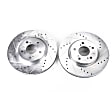 JBR1141XPR Front Brake Disc, Cross-drilled and Slotted, Vented, 5 Lugs, 319.02 mm, Evolution Drilled & Slotted Series