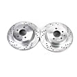 JBR1144XPR Rear Brake Disc, Cross-drilled and Slotted, Vented, 5 Lugs, 308.1 mm,, Evolution Drilled & Slotted Series