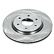 2006 Nissan Armada - Front, Driver or Passenger Side Brake Disc, Natural Finish, Plain Surface, Vented, 6 Lugs, With Akebono Front Calipers, 5.6L 8Cyl, Autospecialty By Powerstop