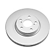 JBR1311EVC Front, Driver or Passenger Side Brake Disc, Plain Surface, Vented, 5 Lugs, Evolution Geomet Coated High Carbon