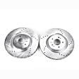 JBR1317XPR Front Brake Disc, Silver zinc-plated, Cross-drilled and Slotted, Vented, 5 Lugs, 350.01 mm, 2.0L, 4Cyl, Evolution Drilled & Slotted Series