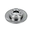 JBR1337 Rear, Driver or Passenger Side Brake Disc, Natural Finish, Plain Surface, Vented, 5 Lugs, Autospecialty By Powerstop