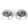 JBR1339XPR Rear Brake Disc, Cross-drilled and Slotted, Solid, 5 Lugs, 302.01 mm,, Evolution Drilled & Slotted Series