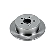 JBR1367 Rear, Driver or Passenger Side Brake Disc, Natural Finish, Plain Surface, Vented, 5 Lugs, Autospecialty By Powerstop