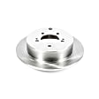 JBR1374 Rear, Driver or Passenger Side Brake Disc, Natural Finish, Plain Surface, Vented, 5 Lugs, Autospecialty By Powerstop