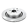 JBR1386 Rear, Driver or Passenger Side Brake Disc, Natural Finish, Plain Surface, Vented, 5 Lugs, Autospecialty By Powerstop