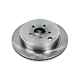 JBR1501 Rear, Driver or Passenger Side Brake Disc, Natural Finish, Plain Surface, Vented, 5 Lugs, Autospecialty By Powerstop