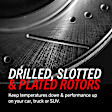 JBR1501EVC Rear, Driver or Passenger Side Brake Disc, Geomet Coated, Plain Surface, Vented, 5 Lugs, Evolution Geomet Coated High Carbon