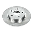 JBR1540 Rear, Driver or Passenger Side Brake Disc, Natural Finish, Plain Surface, Vented, 5 Lugs, 2.5L, 4Cyl, Autospecialty By Powerstop