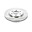 JBR1552 Front, Driver or Passenger Side Brake Disc, Natural Finish, Plain Surface, Vented, 6 Lugs, 5.6L, 8Cyl, Autospecialty By Powerstop
