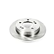 2015 Kia Forte - Rear, Driver or Passenger Side Brake Disc, Plain Surface, Vented, 5 Lugs, 1.8L 4Cyl, Autospecialty By Powerstop