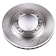 Front, Driver or Passenger Side Brake Disc, Natural Finish, Plain Surface, Vented, 12 Lugs, Autospecialty By Powerstop