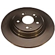 JBR1781 Rear, Driver or Passenger Side Brake Disc, Natural Finish, Plain Surface, Solid, 5 Lugs, Autospecialty By Powerstop