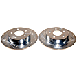 JBR1796XPR Rear Brake Disc, Cross-drilled and Slotted, 5 Lugs, Evolution Drilled & Slotted Series