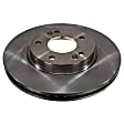 JBR1904 Front, Driver or Passenger Side Brake Disc, Plain Surface, 5 Lugs, Autospecialty By Powerstop