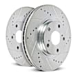 JBR1905XPR Front Brake Disc, Cross-drilled and Slotted, 5 Lugs, 2.0L, 4Cyl, Evolution Drilled & Slotted Series