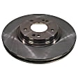 JBR1908 Front, Driver or Passenger Side Brake Disc, Plain Surface, 5 Lugs, Autospecialty By Powerstop