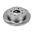 JBR308 Rear Brake Disc, Natural Finish, Plain Surface, Vented, 4 Lugs, 239 mm, Autospecialty By Powerstop
