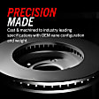 JBR308 Rear Brake Disc, Natural Finish, Plain Surface, Vented, 4 Lugs, 239 mm, Autospecialty By Powerstop