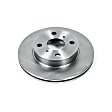 JBR390 Front, Driver or Passenger Side Brake Disc, Natural Finish, Plain Surface, Vented, 4 Lugs, 1.6L, 4Cyl, Autospecialty By Powerstop