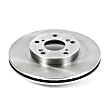 JBR709 Front, Driver or Passenger Side Brake Disc, Natural Finish, Plain Surface, Vented, 5 Lugs, Autospecialty By Powerstop