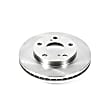 JBR711 Front, Driver or Passenger Side Brake Disc, Plain Surface, Vented, 5 Lugs, 2.2L, 4Cyl, Autospecialty By Powerstop