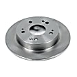 JBR798 Rear, Driver or Passenger Side Brake Disc, Natural Finish, Plain Surface, Vented, 5 Lugs, Autospecialty By Powerstop