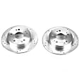 2013 Acura ILX - Rear Brake Disc, Silver zinc-plated, Cross-drilled and Slotted, Solid, 5 Lugs, 259.59 mm, 2.4L 4Cyl, Evolution Drilled & Slotted Series