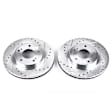 JBR918XPR Front Brake Disc, Silver zinc-plated, Cross-drilled and Slotted, Vented, 5 Lugs, 279.91 mm, 3.0L, 6Cyl, Evolution Drilled & Slotted Series