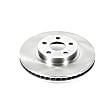 JBR931 Front, Driver or Passenger Side Brake Disc, Natural Finish, Plain Surface, Vented, 5 Lugs, 275 mm, Autospecialty By Powerstop