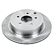 JBR981 Rear, Driver or Passenger Side Brake Disc, Natural Finish, Plain Surface, Vented, 5 Lugs, Autospecialty By Powerstop