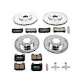 4-Wheel Set Power Stop&reg; K108 Front and Rear Z23 Daily Carbon-Fiber Ceramic Brake Pad and Drilled & Slotted Rotor Kit