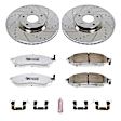 K112-26 Front Brake Disc and Pad Kit, Cross-drilled and Slotted 5 Lugs 319.5 mm Carbon Fiber Ceramic Z26 Street Warrior Carbon-Fiber Ceramic Series
