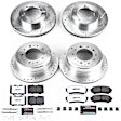 2003 Lexus LX470 - Front and Rear Brake Disc and Pad Kit, Cross-drilled and Slotted, 5 Lugs, 313 mm, Carbon Fiber Ceramic, 4.7L 8Cyl, Z36 Extreme Truck And Tow