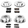 4-Wheel Set Power Stop&reg; K1133 Front and Rear Z23 Daily Carbon-Fiber Ceramic Brake Pad and Drilled & Slotted Rotor Kit