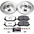K1137-36 Front Brake Disc and Pad Kit, Silver zinc-plated, Cross-drilled and Slotted, 5 Lugs, 296 mm, Carbon Fiber Ceramic, Z36 Extreme Truck And Tow