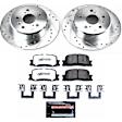 K1148-36 Rear Brake Disc and Pad Kit, Silver zinc-plated, Cross-drilled and Slotted, 5 Lugs, 287 mm, Carbon Fiber Ceramic, AWD, Z36 Extreme Truck And Tow