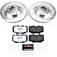K1154-36 Front Brake Disc and Pad Kit, Cross-drilled and Slotted 6 Lugs 311 mm Carbon Fiber Ceramic Z36 Extreme Truck And Tow