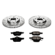 K125 Front Brake Disc and Pad Kit, Cross-drilled and Slotted 5 Lugs 299.8 mm Carbon Fiber Ceramic Z23 Evolution Sport Series