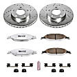 K1301-26 Front Brake Disc and Pad Kit, Cross-drilled and Slotted 5 Lugs 276 mm Carbon Fiber Ceramic Z26 Street Warrior Carbon-Fiber Ceramic Series