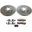 K1304-26 Front Brake Disc and Pad Kit, Cross-drilled and Slotted 5 Lugs 330 mm Carbon Fiber Ceramic Z26 Street Warrior Carbon-Fiber Ceramic Series