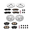 4-Wheel Set Power Stop&reg; K1305 Front and Rear Z23 Daily Carbon-Fiber Ceramic Brake Pad and Drilled & Slotted Rotor Kit