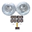 K137-36 Front Brake Disc and Pad Kit, Cross-drilled and Slotted 6 Lugs 319 mm Carbon Fiber Ceramic Z36 Extreme Truck And Tow