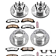 4-Wheel Set Power Stop&reg; K1393-36 Front and Rear Z36 Truck Carbon-Fiber Ceramic Brake Pad and Drilled & Slotted Rotor Kit