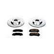 K1437 Front Brake Disc and Pad Kit, Cross-drilled and Slotted 5 Lugs 303 mm Carbon Fiber Ceramic Z23 Evolution Sport Series