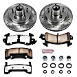 K1482-36 Front Brake Disc and Pad Kit, Silver zinc-plated, Cross-drilled and Slotted, 5 Lugs, 267 mm, Carbon Fiber Ceramic, Z36 Extreme Truck And Tow