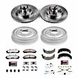 K15006DK-36 4-Wheel Set Front and Rear Brake Disc And Drum Kit, Cross-drilled and Slotted 5 Lugs 254 mm, Z36 Extreme Truck And Tow, Includes (1) Brake Disc and Pad Kit and (1) Brake Drum and Shoe Kit
