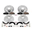 K15085DK 4-Wheel Set Front and Rear Brake Disc And Drum Kit, Cross-drilled and Slotted 4 Lugs 200 mm, Z23 Evolution Sport Series, Includes (1) Brake Disc and Pad Kit and (1) Brake Drum and Shoe Kit